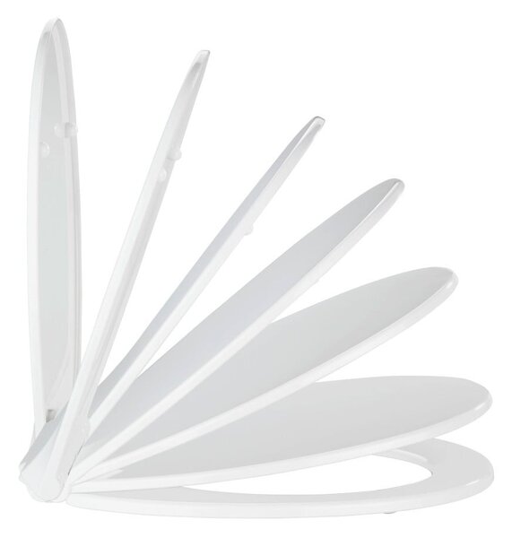 Sedile per wc bianco con chiusura facilitata , 44 x 37 cm Kos - Wenko