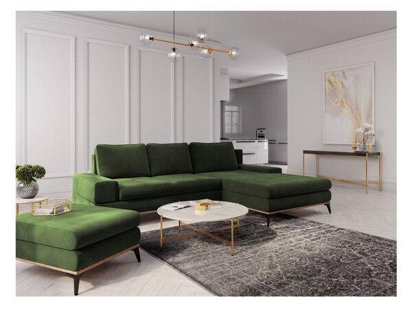 Angolo del divano letto verde bottiglia, angolo destro Planet - Windsor & Co Sofas