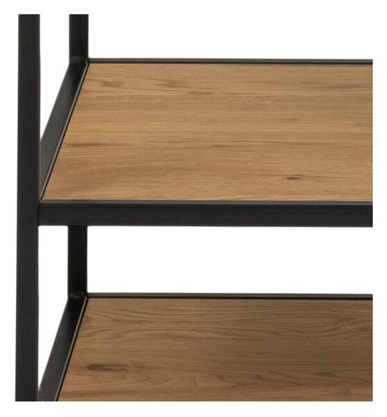 Armadio a vista nero-color legno naturale effetto rovere 77x165 cm Seaford - Actona