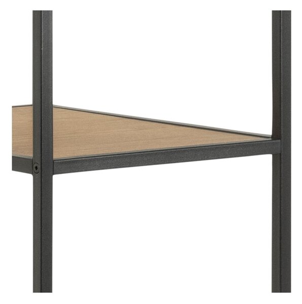 Armadio a vista nero-color legno naturale effetto rovere 77x165 cm Seaford - Actona