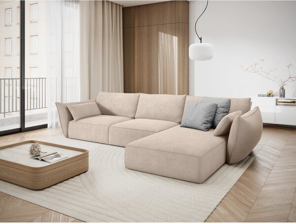 Divano angolare beige (angolo destro) Vanda - Mazzini Sofas