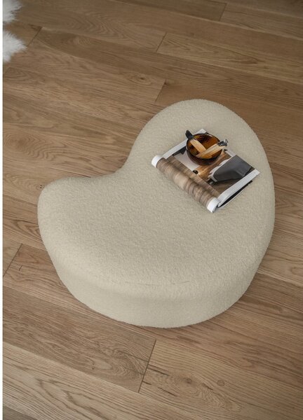 Sgabello in tessuto bouclé beige Miuf - Miuform