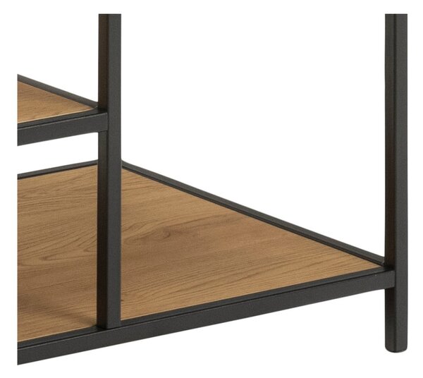 Armadio a vista nero-color legno naturale effetto rovere 77x165 cm Seaford - Actona