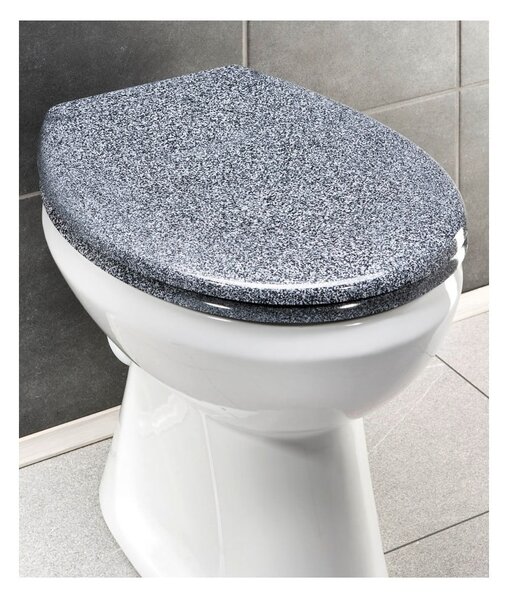 Sedile WC in granito con chiusura facilitata Premium , 45,2 x 37,6 cm Ottana - Wenko