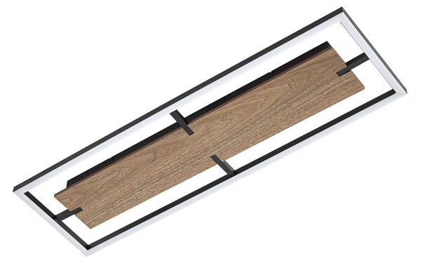 Plafoniera Lucande, Vectra, dimmerabile, Legno, Soggiorno, Plastica, Moderno