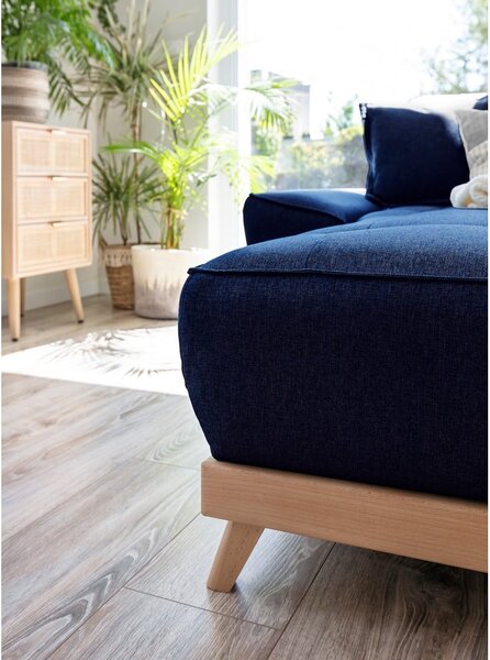 Divano letto blu navy divano angolare variabile Dazzling Daisy - Miuform