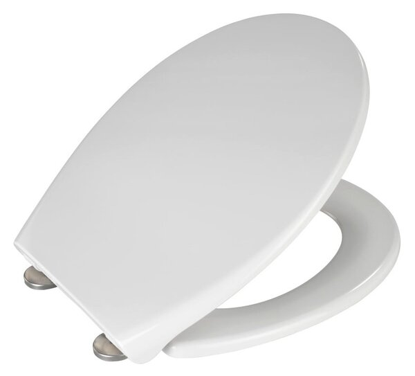 Sedile per wc bianco con chiusura facilitata , 44,5 x 37,5 cm Samos - Wenko