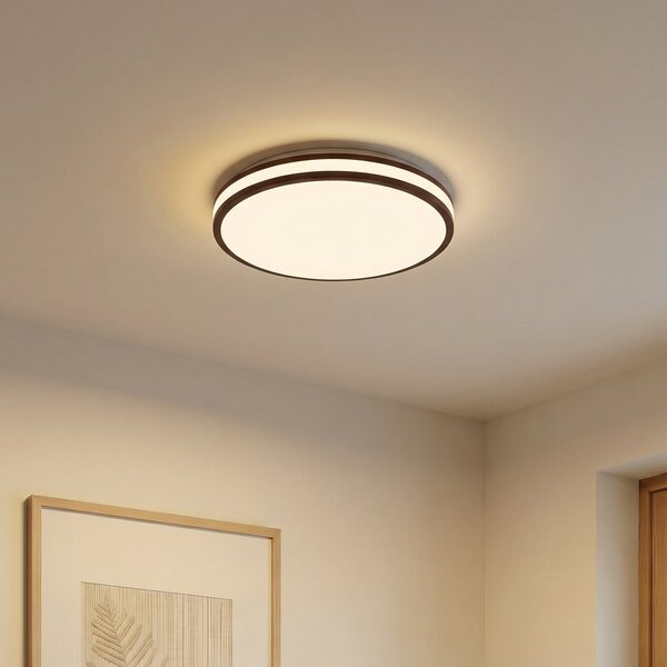 Plafoniera Lindby, Emiva, Legno, Soggiorno, Legno, Moderno