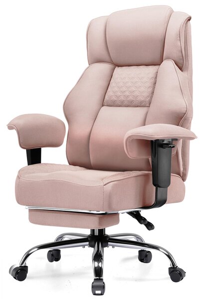 Sedia da gioco GTPLAYER, ampia sedia da ufficio in tessuto di alta qualità, sedia ergonomica per PC, sedia da scrivania regolabile e girevole con poggiapiedi
