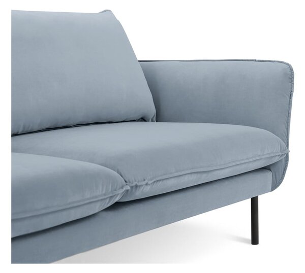 Divano in velluto azzurro 160 cm Vienna - Cosmopolitan Design
