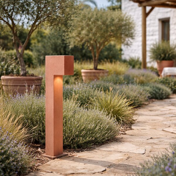 Lampione da esterno moderno terracotta 65cm IP44 - Pompei