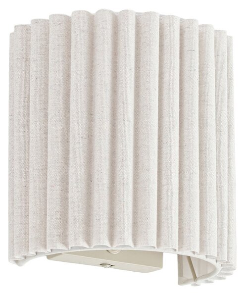 Applique da parete Lindby, Libbie, dimmerabile, Beige, Corridoio, Tessuto / Tessile