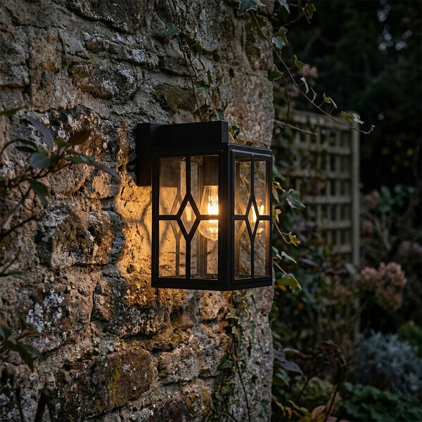 Lampada da parete per esterni classica nera IP44 - Dover