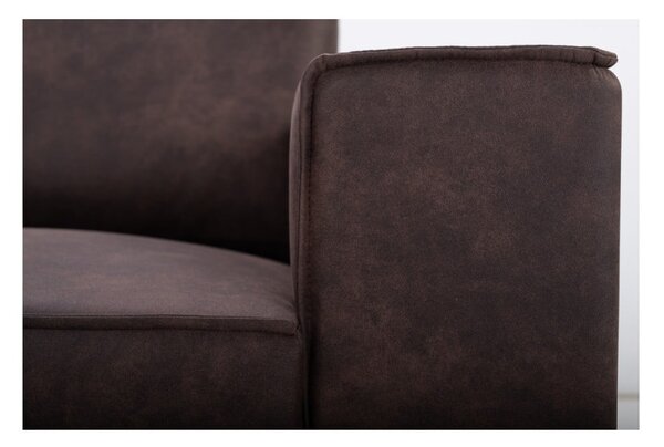 Divano marrone con rivestimento in finta pelle 224 cm Copenhagen – Scandic