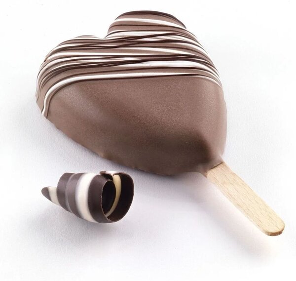 Stampo da 3 gelati GEL03M Mini Heart-Ic in silicone mm 67x55x18h
