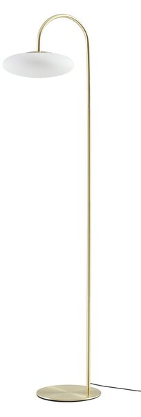 Lampada da terra Lucande, Tenebra, dimmerabile, Dorato / Ottone, Soggiorno, Ottone, Moderno