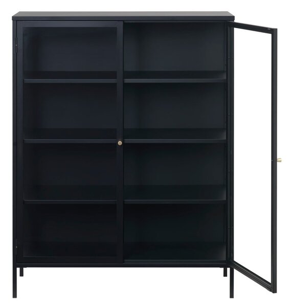 Vetrina nera in metallo 110x140 cm Carmel - Unique Furniture