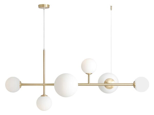 Lampada a sospensione ALDEX, Joel, dimmerabile, Dorato / Ottone, Soggiorno, Metallo
