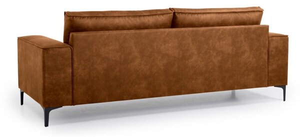 Divano marrone cognac con rivestimento in finta pelle 224 cm Copenhagen – Scandic