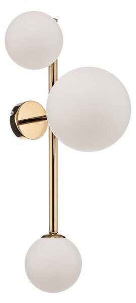 Applique da parete ALDEX, Dione, dimmerabile, Dorato / Ottone, Soggiorno, Vetro, Moderno
