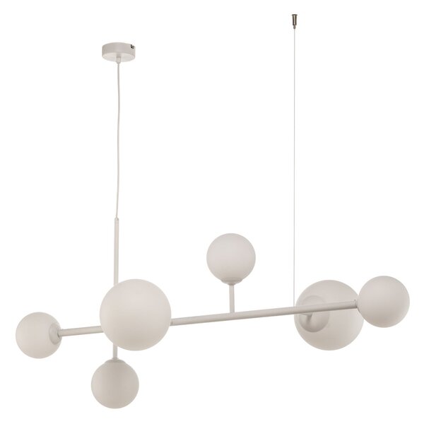 Lampada a sospensione ALDEX, Dione, dimmerabile, Bianco, Soggiorno, Vetro, Moderno