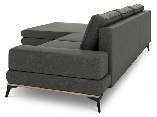 Divano letto angolare grigio scuro, angolo sinistro Planet - Windsor & Co Sofas