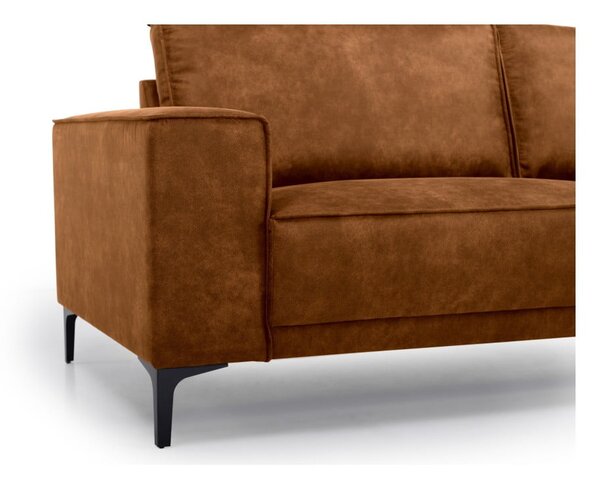 Divano marrone cognac con rivestimento in finta pelle 224 cm Copenhagen – Scandic