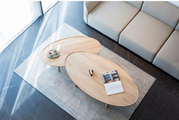 Tavolino in rovere naturale 65x120 cm Mu - Gazzda