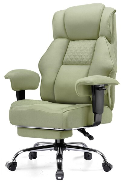 Sedia da gioco GTPLAYER, ampia sedia da ufficio in tessuto di alta qualità, sedia ergonomica per PC, sedia da scrivania regolabile e girevole con poggiapiedi