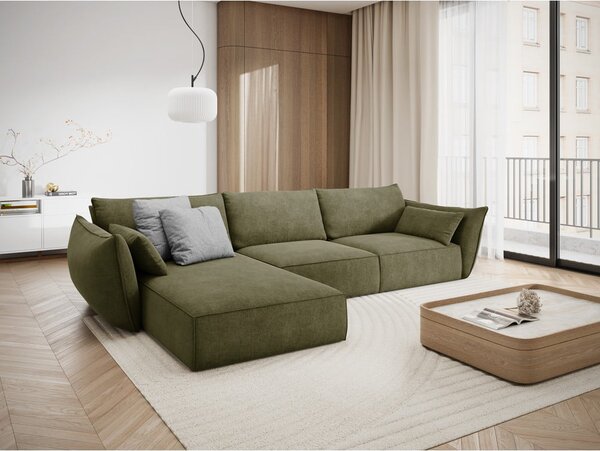 Divano angolare verde (angolo sinistro) Vanda - Mazzini Sofas