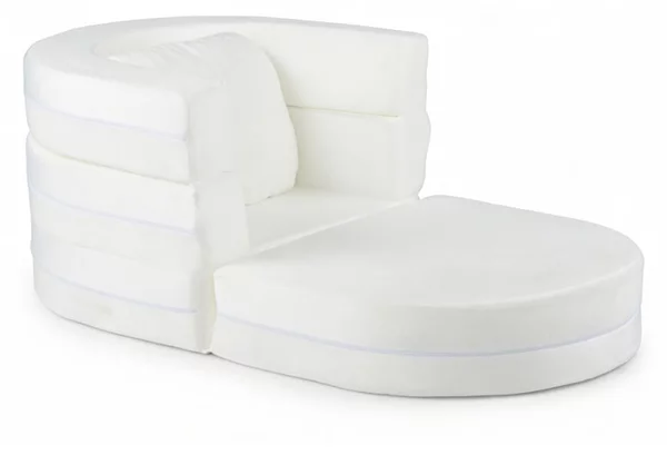 Costway Divano letto convertibile 3-in-1 con coperture lavabili e imbottitura morbida, Divano pieghevole per bambini 3+ anni Bianco