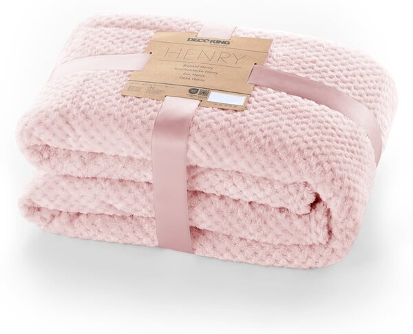 Coperta in microfibra rosa cipria , 70 x 150 cm Henry - DecoKing