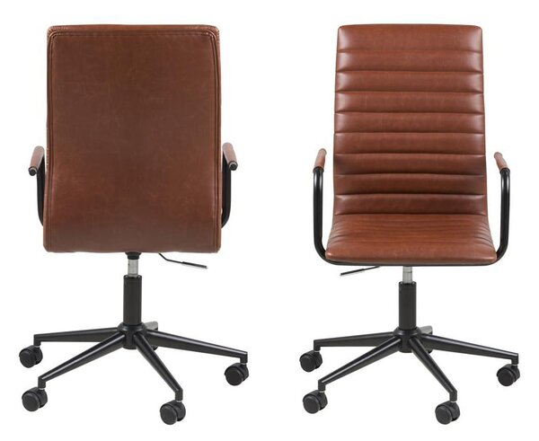 Sedia da ufficio marrone Winslow - Actona