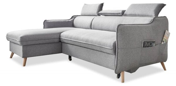 Divano letto angolare grigio chiaro (angolo sinistro) Sweet Harmony - Miuform