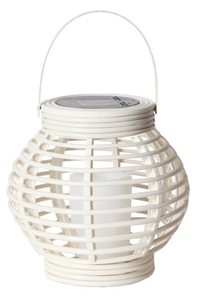 Lanterna LED solare bianca adatta all'esterno, altezza 16 cm Rotang - Star Trading