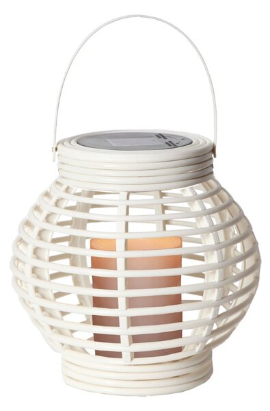 Lanterna LED solare bianca adatta all'esterno, altezza 16 cm Rotang - Star Trading