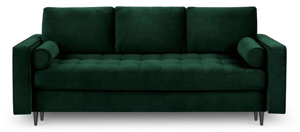 Divano letto in velluto verde Santo - Milo Casa