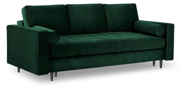 Divano letto in velluto verde Santo - Milo Casa
