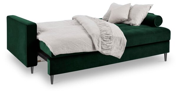 Divano letto in velluto verde Santo - Milo Casa