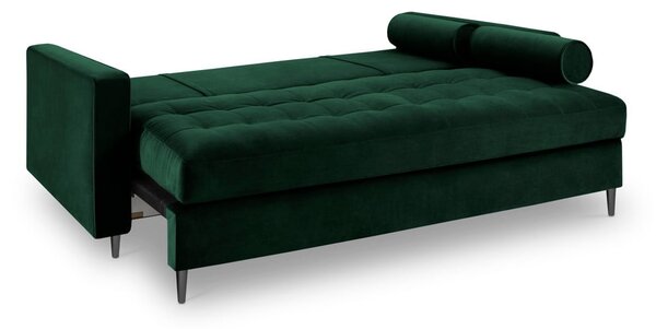 Divano letto in velluto verde Santo - Milo Casa