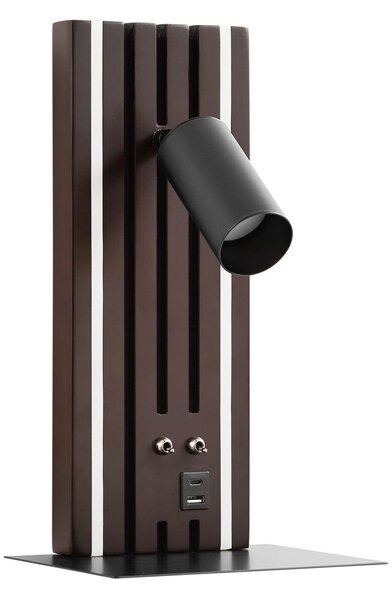 Applique da parete Lucande, Tiron, dimmerabile, Legno, Soggiorno, Legno, Moderno