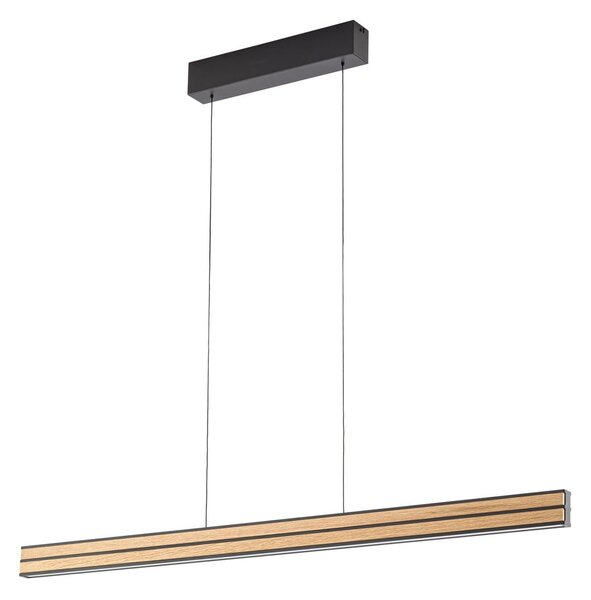 Lampada a sospensione Quitani, Lisene, dimmerabile, Legno, Sala da pranzo, Legno, Design