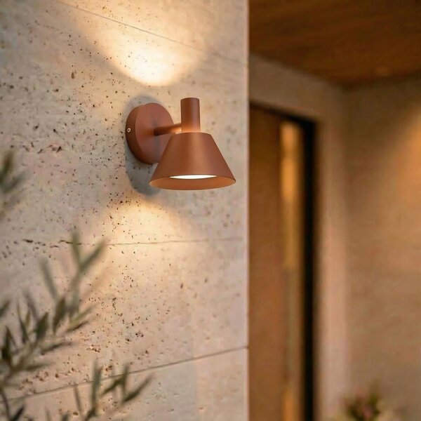 Lampade da esterno Lucande, Tabena, Marrone / Ruggine, Alluminio, Moderno