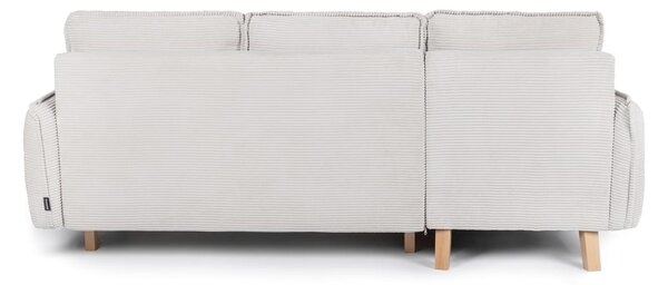 Divano letto variabile in velluto a coste beige divano ad angolo Tori - Bonami Selection