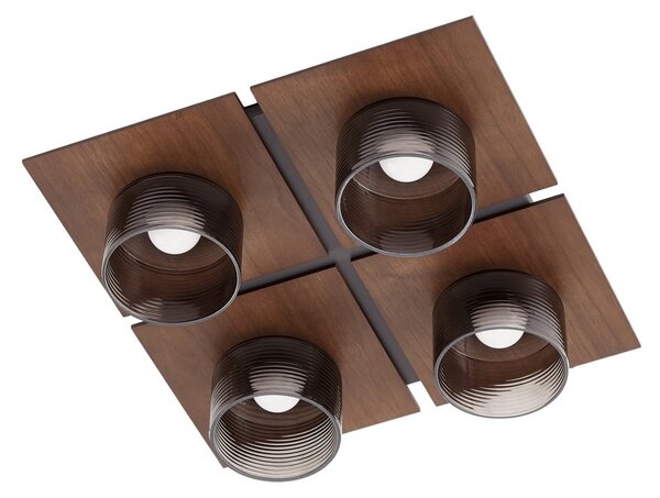 Plafoniera Lucande, Eiko, Legno, Soggiorno, Plastica, Moderno