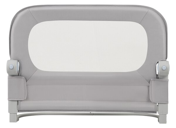 Costway Sbarra letto pieghevole per bambini con base robusta a U, Sbarra protettiva regolabile 80 cm con accessori completi Grigio