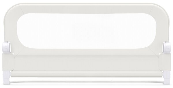 Costway Sbarra letto pieghevole per bambini con base robusta a U, Sbarra protettiva regolabile con accessori completi 120 cm Bianco