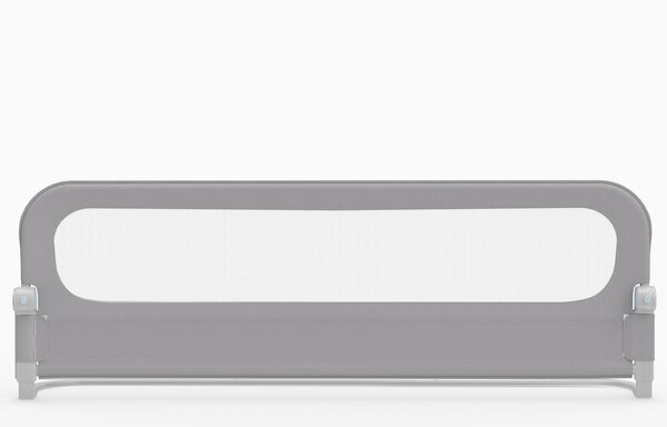 Costway Sbarra letto pieghevole per bambini con base robusta a U, Sbarra protettiva regolabile 178 cm con accessori completi Grigio