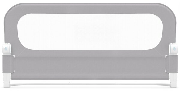 Costway Sbarra letto pieghevole per bambini con base robusta a U, Sbarra protettiva regolabile con accessori completi 120 cm Grigio