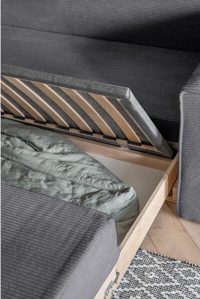 Divano letto grigio 168 cm Lucky Lucy - Miuform
